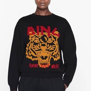 Anine Bing Chenille Tiger Muse Sweatshirt